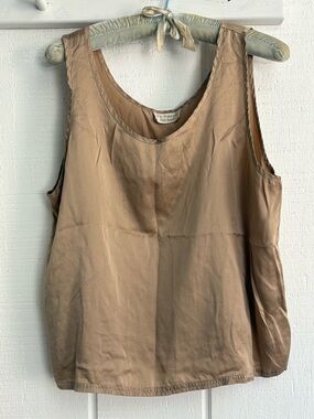 Victoria's Secret Brown Silk Tank Camisole Large